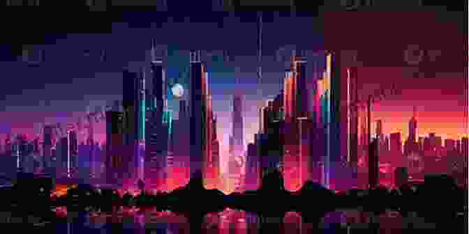 A Sprawling Cityscape Of Gangs Of Galis, Bathed In Vibrant Neon Lights Amidst Towering Skyscrapers. Gangs Of Galis: A Future Crime Story (Warpmancer)